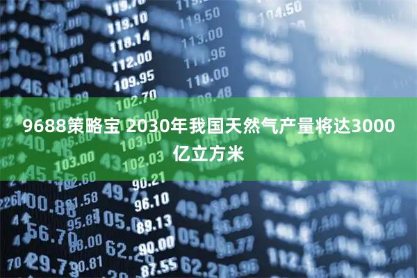 9688策略宝 2030年我国天然气产量将达3000亿立方米